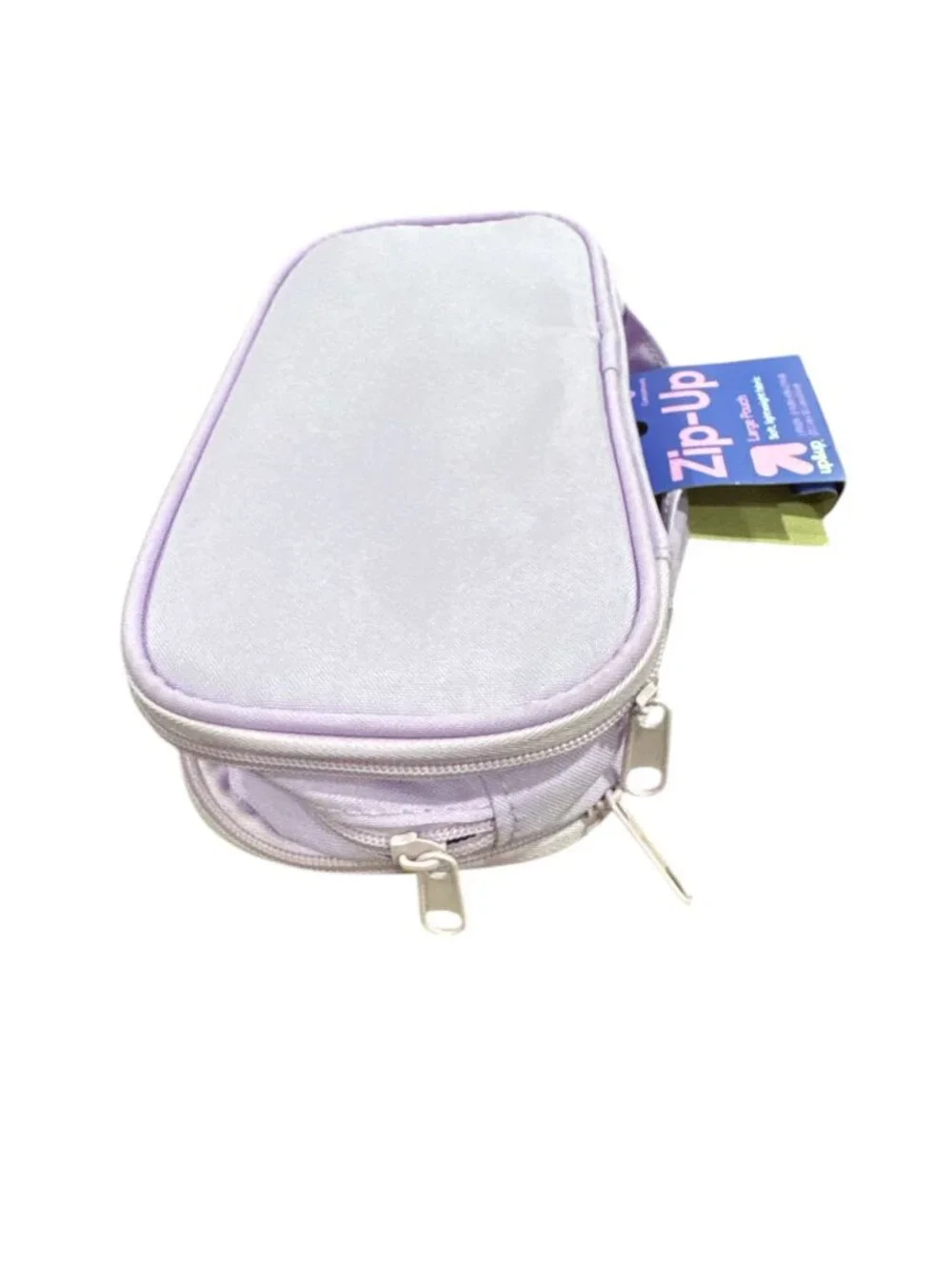UP&UP Triple Zip Multicompartment Pencil Case Pouch Purple